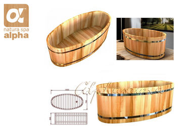 1 pièce de douche fabuleuse de plancher de salle de bains de baignoire de personne exploit en bois ovale de support de seul