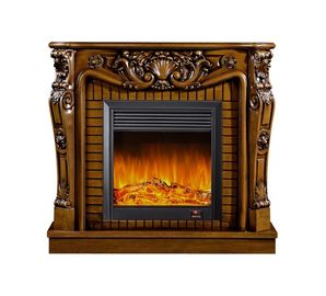 Cheminée électrique menée à télécommande d'antiquité européenne de style pour la décoration de villa