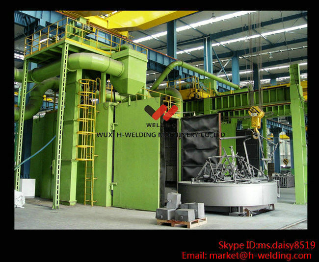 Chaîne de production de poutre en double T machines de grenaillage pour la rouille enlevant et polissant de la surface